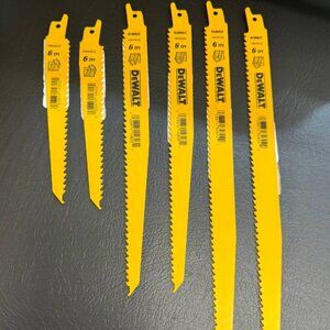 Set of 6 Dewalt 6TPI DWAR156 DWAR956 DWAR656 New saw blades